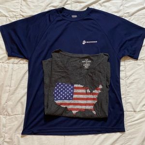 2 shirts Marines xl Jersey t shirt + America t shirt